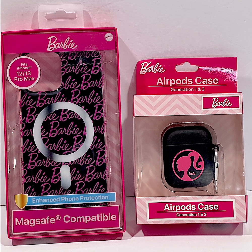 Barbie iPhone 12 / 13 Pro Max Phone Case with Matching AirPods Case - Set of 2